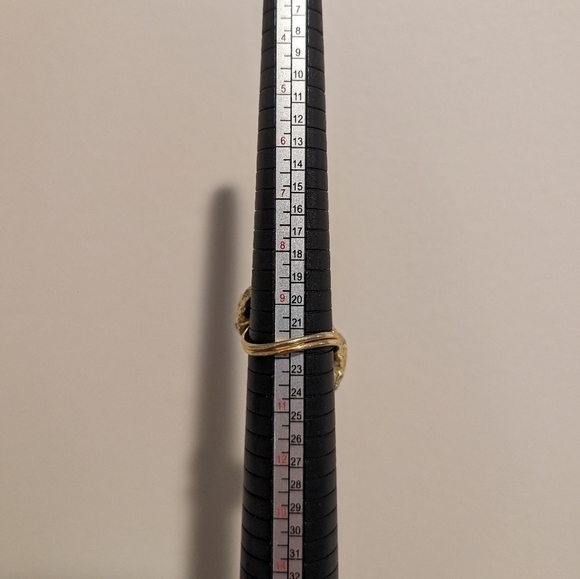 Artisan Handmade In Morocco Adjustable Boho Chic Double Geode Gold Ring Size 10 - Picture 8 of 8